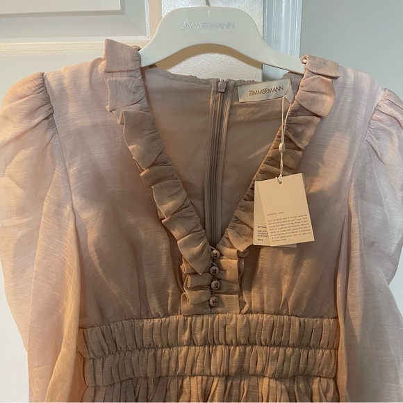 Zimmermann Rhythmic Frill V-Neck Minidress NWT - Picture 7 of 8